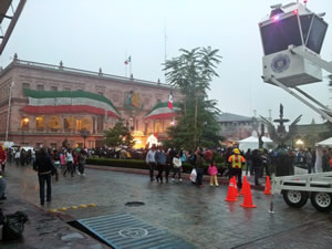 Celebration in the rain in Ramos Arizpe, Mexico