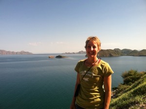 Roxanna McDade with Loreto Bay in the background