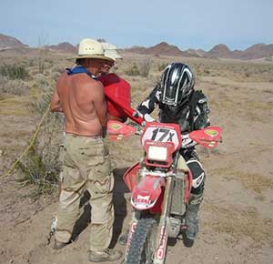 Baja 1000 Motorcycle Racer
