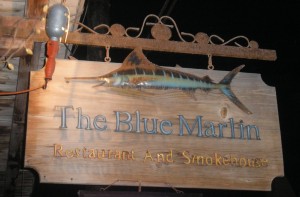 Blue Marlin Restaurant sign