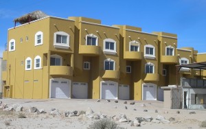 Condos on the beach in Rocky Point Mexico by Roxanna Brock McDade