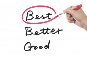 Best Better Good with Best being circled in red