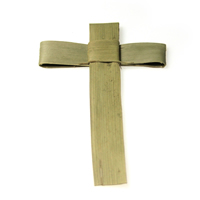 Small cross made of palm frond