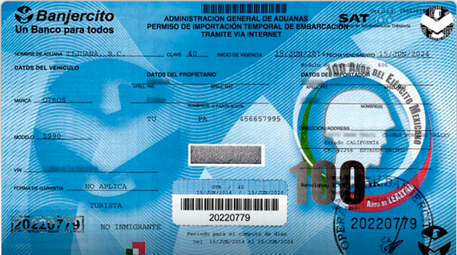 Temporary Importation Permit Banjercito