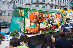 Street food stand in Mexico