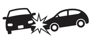 icon depicting two cars in an accident