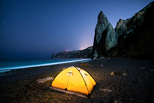 Tent on beach