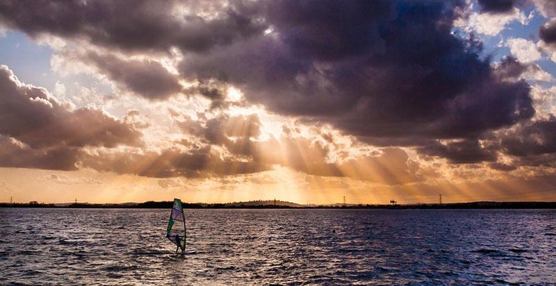 Windsurfing on LA Bay