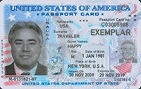 Example of Passport Card