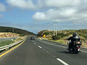 Motorcycle on Highway 1, Baja Norte