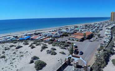 Look from above Playa Bonita RV Park in Rocky Point, Mexico
